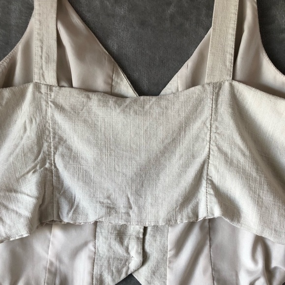 H&M Women Beige Sleeveless Top Vest Size L Office Career Business - Picture 9 of 12